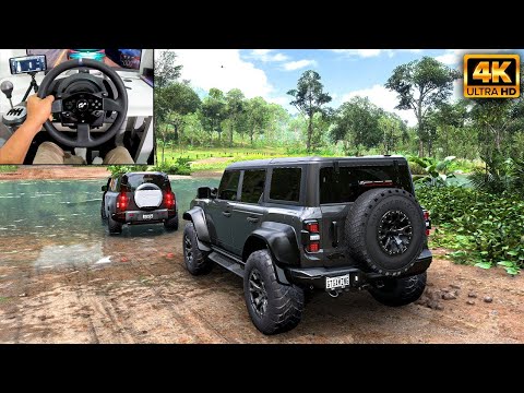 Ford Bronco Raptor & Land Rover Defender | OFFROAD CONVOY | Forza Horizon 5 | Logitech g29