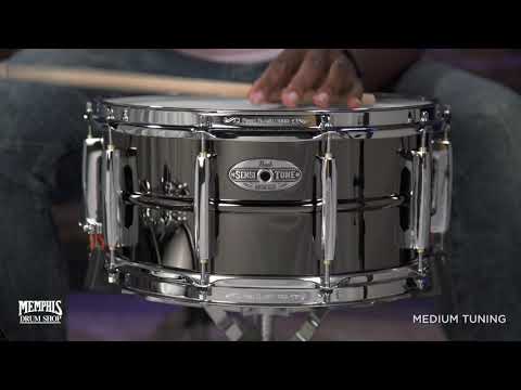 Pearl 14x6.5 Sensitone Heritage Black Nickel Over Brass Snare Drum (STH1465BR)