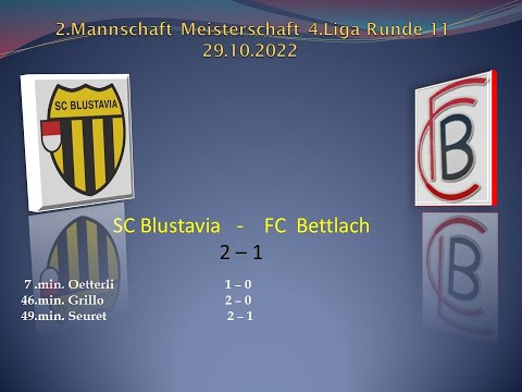 2.Mannschaft Meisterschaft 4.Liga SC Blustavia - FC Bettlach