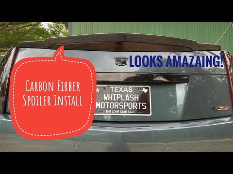CARBON FIBER SPOILER INSTALL on Cadillac CTSV‼️