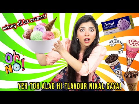 MIXING Different types of ICE CREAM Together & EATING IT!! | *OMG this is crazy*