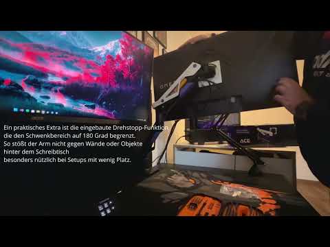 Neomounts ACE DS70-256BL1 Gaming Monitorarm Tischhalterung 61-145 cm 24-57 Zoll video preview