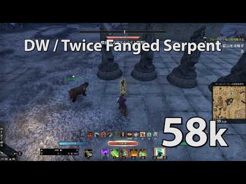 ESO Stamina Warden DPS test Dragonhold (3m Selfbuffed ~58k)