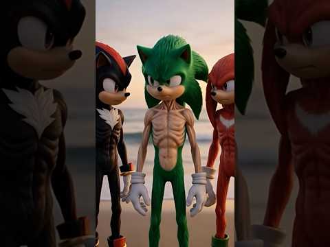 SHADOW and KNUCLES vs GREEN SONIC! 😱