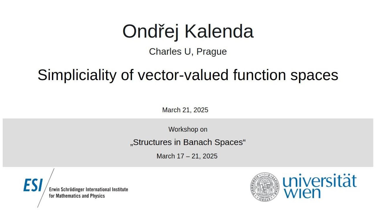 Ondřej Kalenda - Simpliciality of vector-valued function spaces