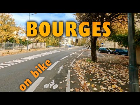Autumn Cycling Tour in France 🇫🇷 | Relaxing Bike Ride through Bourges City 4K