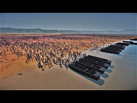 WW2 US Army Beach Landing Vs Romans Soldiers,Spartans & Mongols | Ultimate Epic Battle Simulator 2