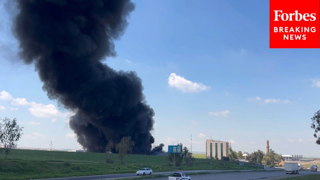 Video | Massive Fire Breaks Out After British Oil Facilities In Northern Iraq Hit By Drone Attack