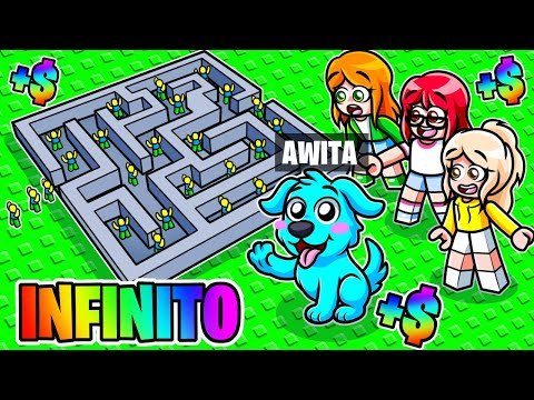 Me Convertí en PERRO y GASTÉ TRILLONES en LABERINTO de NOOBS Infinito en Roblox 