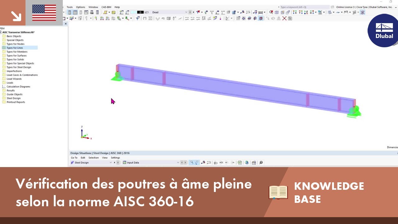 KB 001861 | Vérification des poutres à âme pleine selon l'AISC 360-16