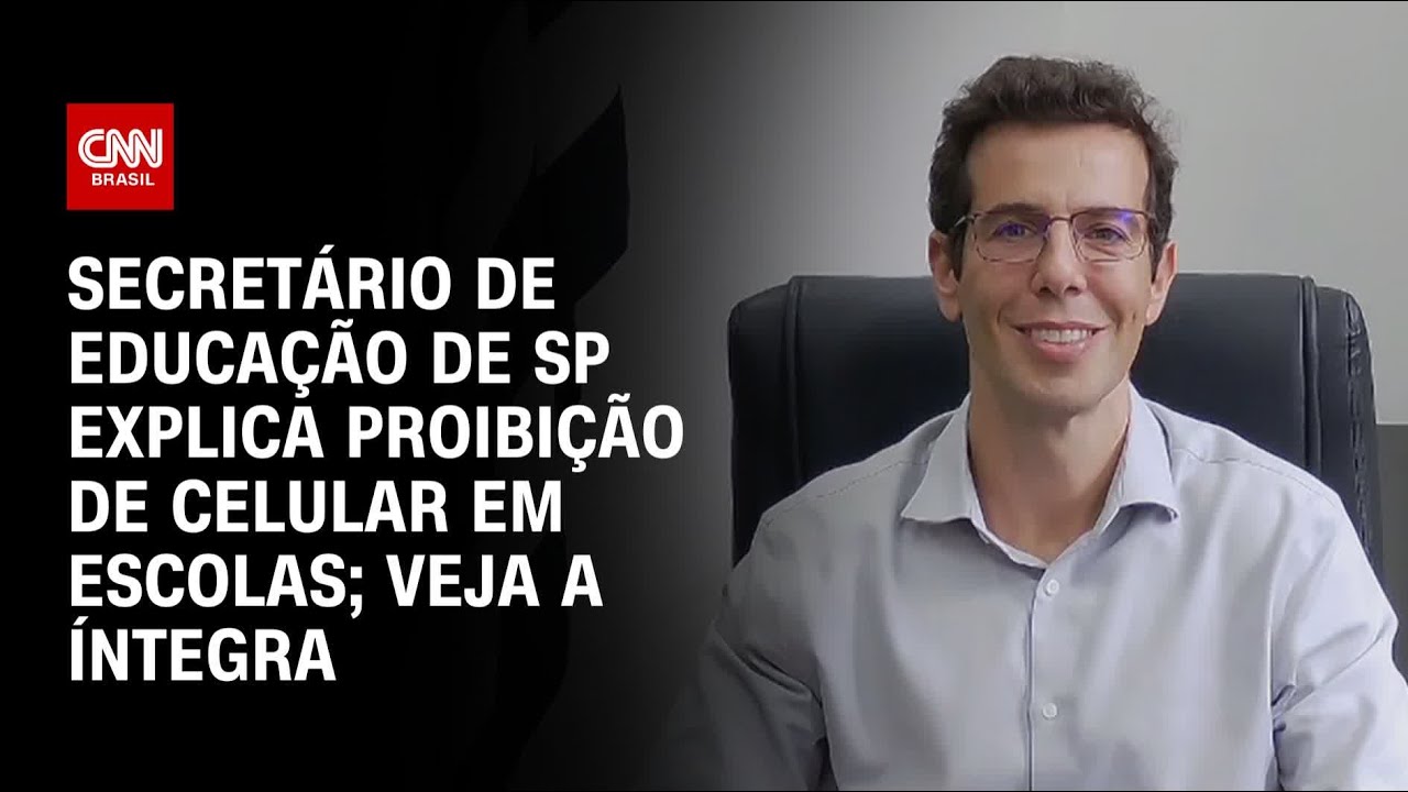 Secretário de Educação de SP explica proibição de celular em escolas; Veja a íntegra | CNN 360º