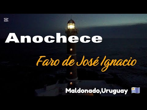 Anochece sobre el faro de José Ignacio Maldonado Uruguay 🇺🇾