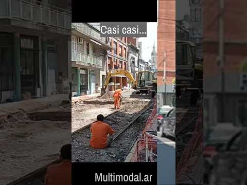 Rastros tranviarios en calle san jerónimo y juan de garay!#tramway #santafe #turismo