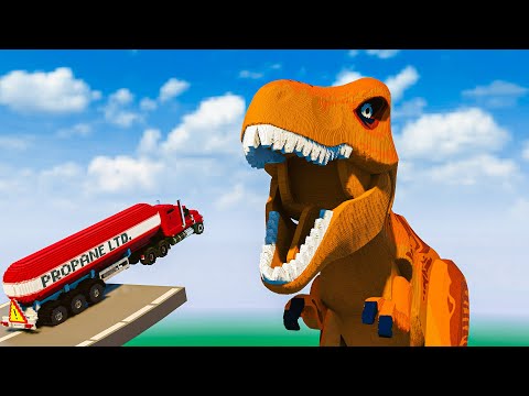 Cars vs Lego T-REX | Teardown