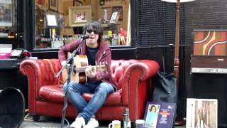 Billy Mitchell @ Living Room Legends on the streets, secret Oxjam gig, 20/10/12. Sofa song.
