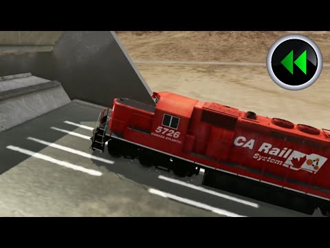 Reverse Trains vs Spinning Roller - BeamNG Drive