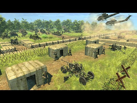 Largest Trench Defense of VIETNAM WAR! - Men of War: Vietnam War Mod Battle Simulator