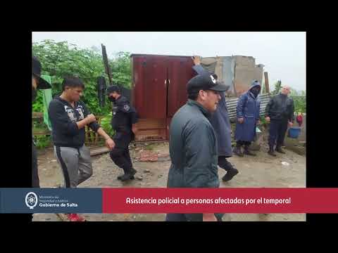 Intenso trabajo de seguridad por el temporal en localidades de la provincia