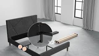 Zinus | Judy Upholstered Platform Bed Frame Assembly Instructions