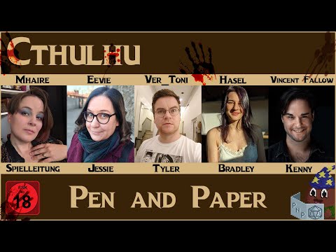 Cthulhu Rollenspiel Horror mit Vincent Fallow, Toni Michael Sattler, Mhaire Stritter, Eevie Demirte