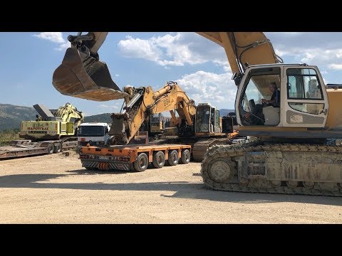 Loading And Transporting Broken Liebherr 964 Excavator - Fasoulas Heavy Transports