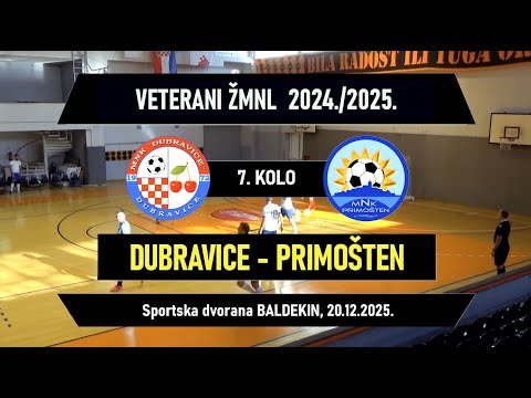 VETERANI ŽMNL: DUBRAVICE - PRIMOŠTEN  2:5, 20.12.2025.
