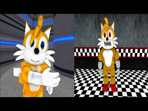 Old Tails vs Animatronic Tails Jumpscare - Roblox Piggy Fan Game