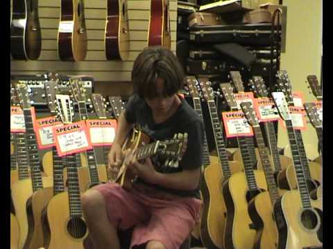 Kit the 13 year old blues guitarist with Jeff at Norms