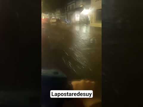 Las Piedras en Canelones ni bien arranca a llover se convierte en la Venecia real en #eluruguayposta