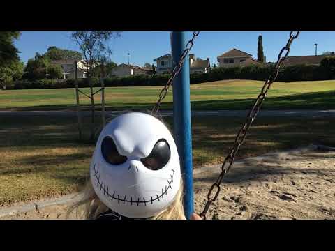 Jack Skellington on the Swings