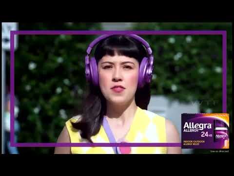Allegra - Chaotic singing and narrating. Audio is such a clusterf- in this ad