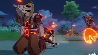 剣闘士装備してテキトーに通常攻撃振り回してるだけでも強い胡桃【原神】