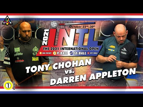 ONE-POCKET: TONY CHOHAN VS DARREN APPLETON - INTERNATIONAL OPEN