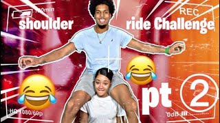 Download lagu BF VS GF COUPLE SHOULDER RIDE CHALLENGE PART 2 !!! (IT GOT DIFFICULT) mp3