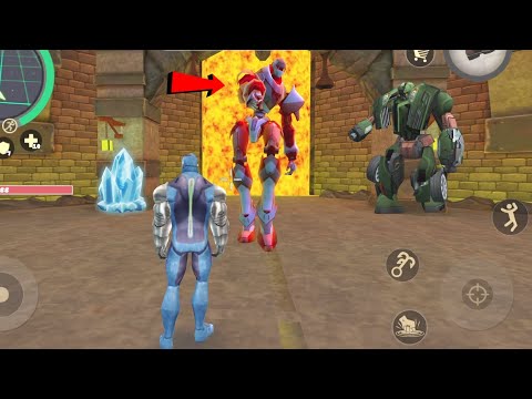 Rope Hero: Vice Town (Boss Car Robot Fight Rope Hero) Pink Boss Freeze Boom - Android Gameplay HD