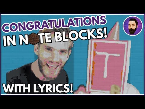 Pewdiepie Congratulations Minecraft Note Block Song - pewdiepie congratulations minecraft note block song minecraft project