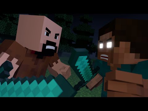 Notch vs Herobrine - Minecraft Fight Animation