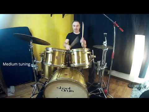 Steeldrum all Brass drumset - Test