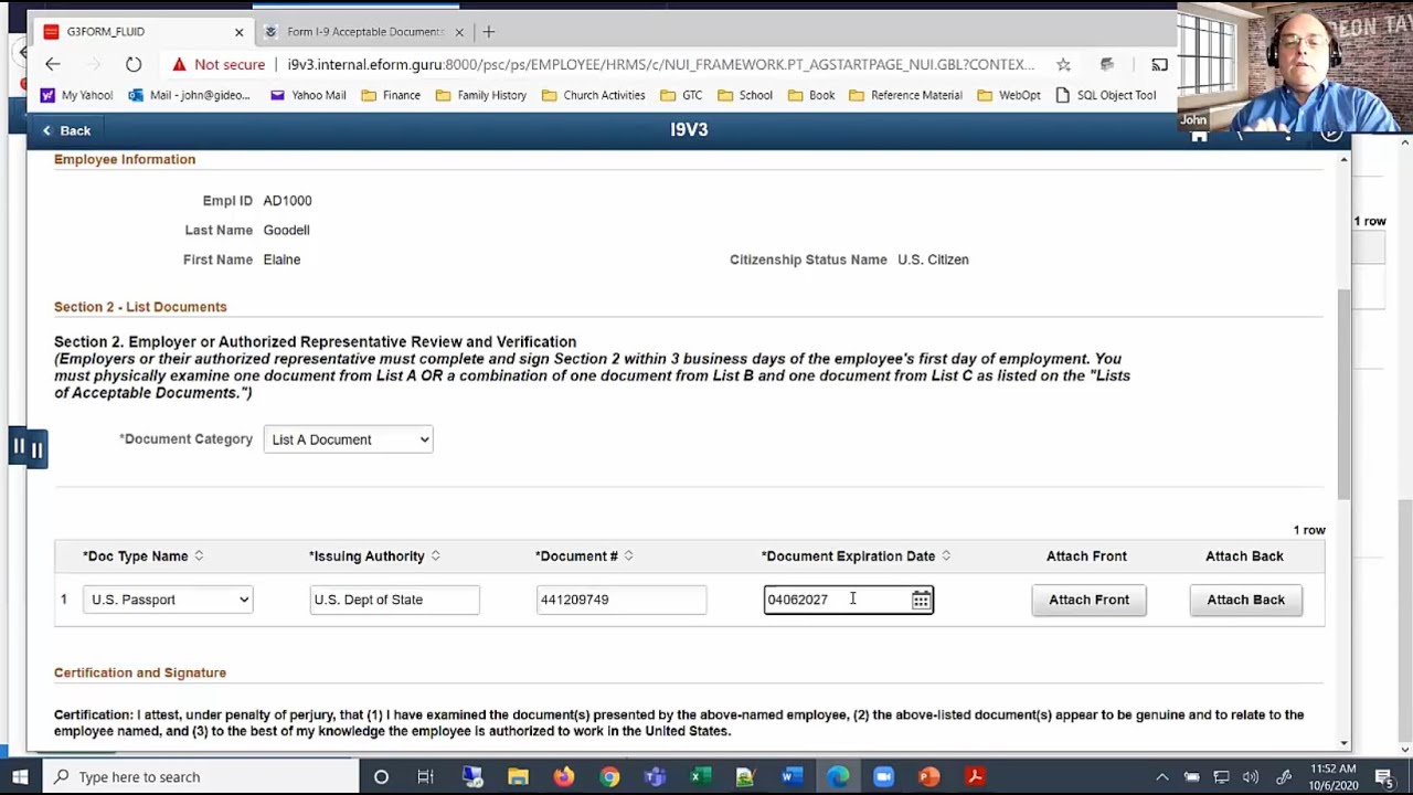 GT eForms Demo: Fluid I-9 with E-Verify Integration for PeopleSoft