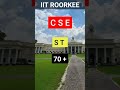 IIT Roorkee CSE Cut-Off Marks 2022 😍 | #shorts #short #iit #iitr #iitroorkee
