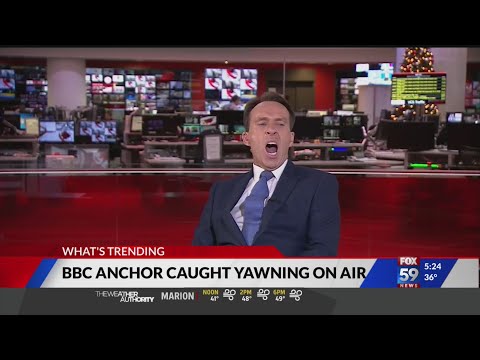BBC anchor caught yawning