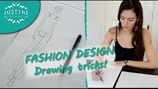 How to draw: fashion designer tricks | Fashion drawing tutorial | Justine Leconte