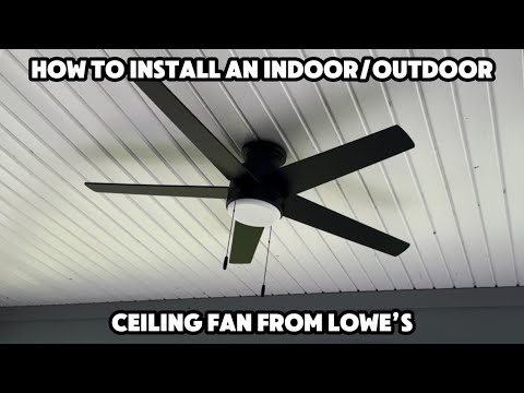 How to install a #HarborBreeze ceiling fan from #Lowes. #diy #ceilingfan #patiofan #summertime