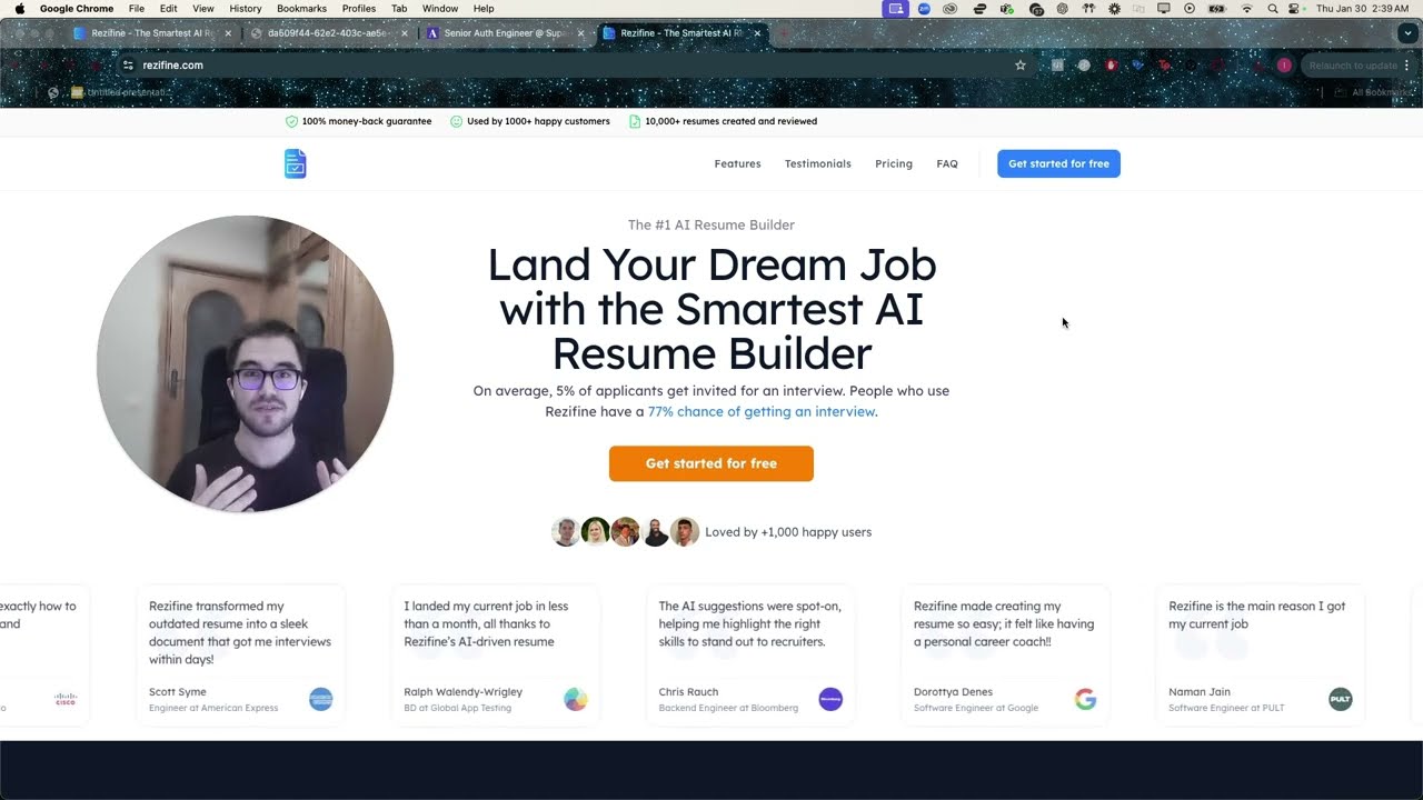 Rezifine video preview