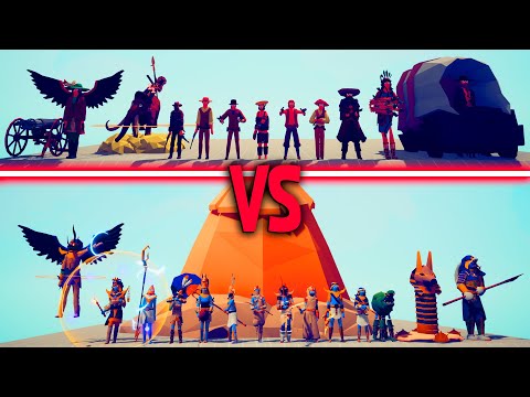 DLC EGYPT TEAM vs DLC WILD WEST TEAM | TABS - Totally Accurate Battle Simulator