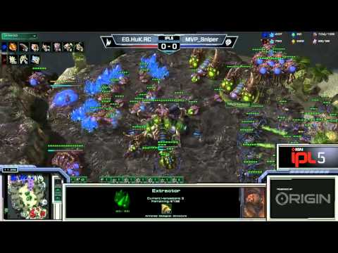 SC2 HuK vs Sniper PvZ Game 1 IPL 5 Losers Round 6 Starcraft 2 Tournaments