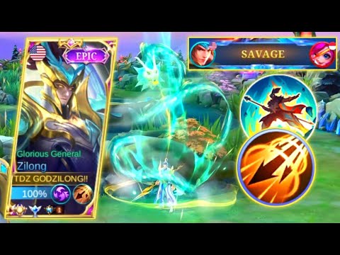 EASY SAVAGE WITH THIS FULL DAMAGE BUILD! ZILONG INSPIRE MONSTER!