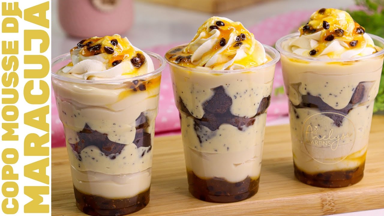 PASSION FRUIT MOUSSE CUP WITH BROWNIE: THE TASTIEST CUP OF HAPPINESS IN THE WORLD | Irresistible!