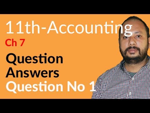 I.Com Part 1 Accounting, ch 7 - Cash Book Question no 1 - First Year Accounting