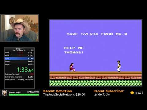 Kung Fu NES speedrun in 3:47 by Arcus
